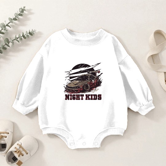 Trashy JDM Street Racer Night Kids Baby Romper Sweatshirts