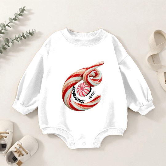 Peppermint Candy Baby Romper Sweatshirts