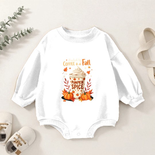 Fueled by Coffee & Fall Vibes Baby Romper Sweatshirts