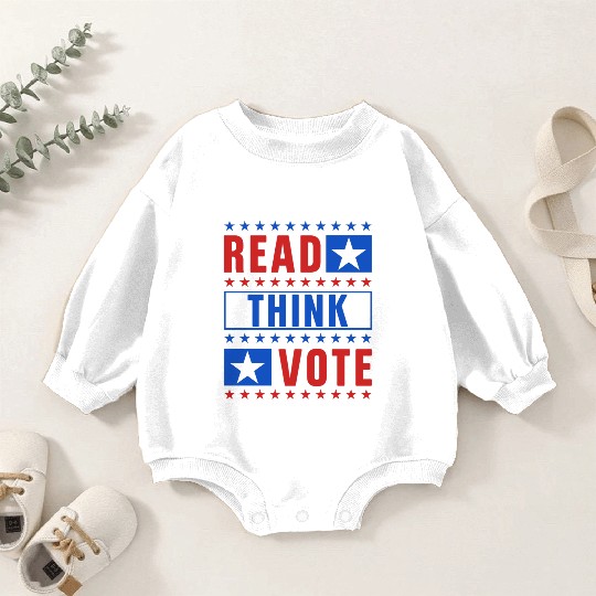 Read Think Vote: United States Election Day Baby Romper Sweatshirts