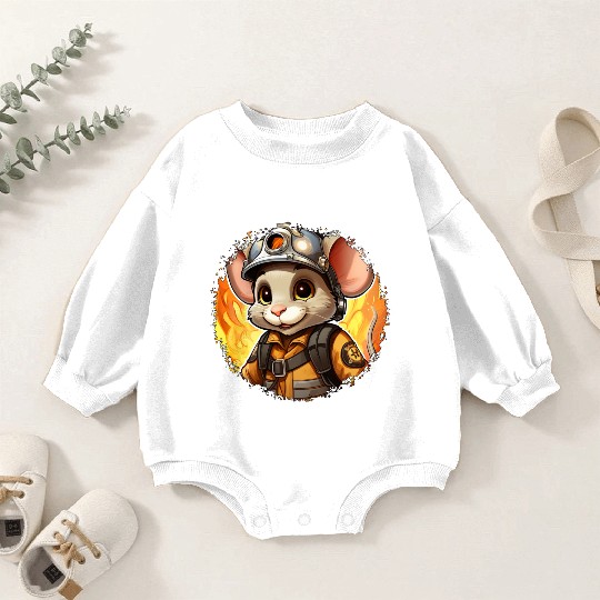 Mouse Firefighter Baby Romper Sweatshirts