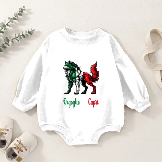 The pride of Capri Italy flag Baby Romper Sweatshirts
