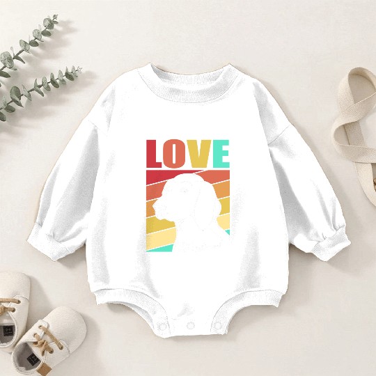 Retro German Shorthaired Pointer Dog I Love My GSP Baby Romper Sweatshirts