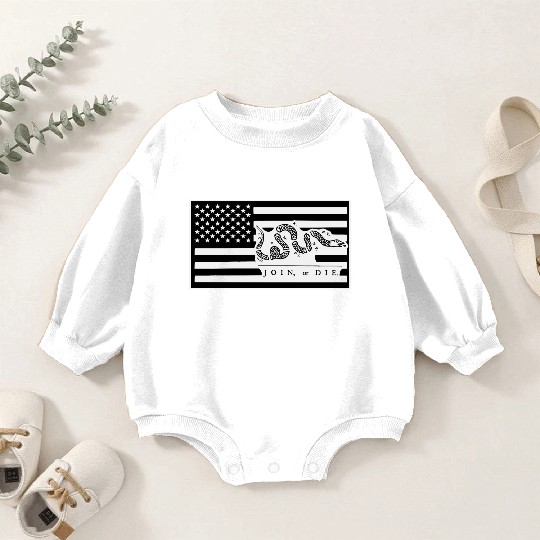 Join Or Die Flag 1776 LIKE US ON FACEBOOK # Baby Romper Sweatshirts