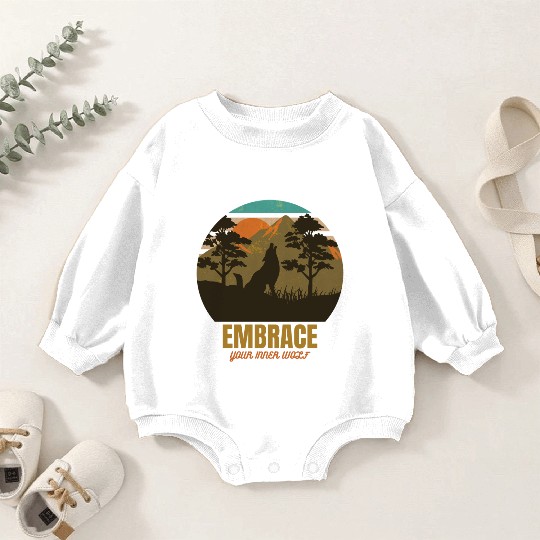 Embrace Your Inner Wolf Baby Romper Sweatshirts