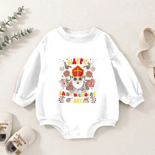 Groovy Saint Nicholas Day logo Baby Romper Sweatshirts