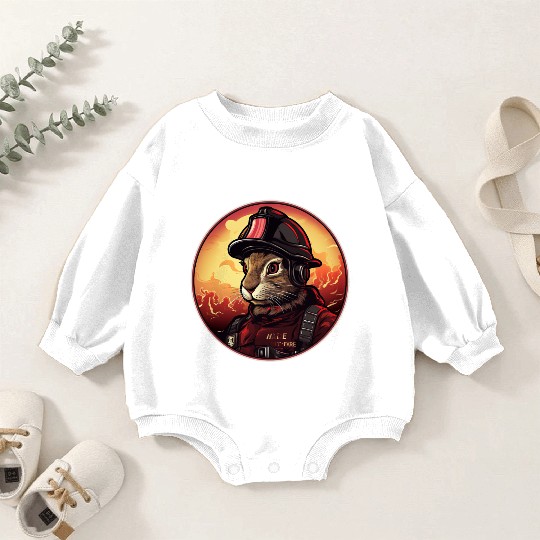 Rabbit Firefighter Baby Romper Sweatshirts