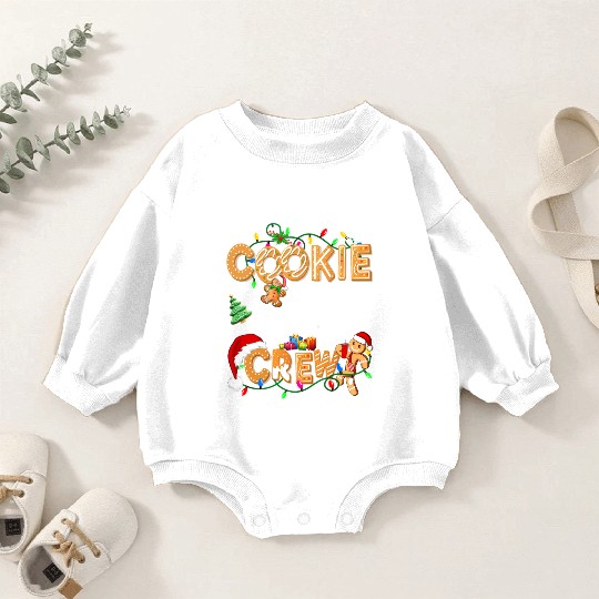 Cookie baking crew Cooking Lover Xmas Gingerbread Baby Romper Sweatshirts