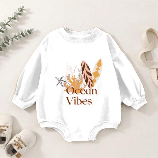 OCEAN VIBES Baby Romper Sweatshirts
