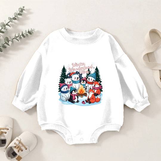 Winter Wonderland Snowflake Baby Romper Sweatshirts