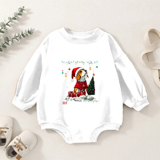 Beagle Christmas Tree Lights Decorations Dog Lover Baby Romper Sweatshirts