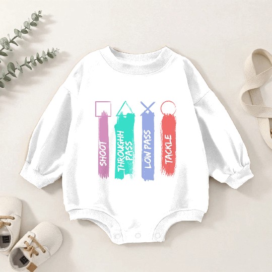 Playstation Button Baby Romper Sweatshirts