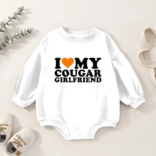 I Love Cougars Cougar Humor Valentine's Day 1WH2 Baby Romper Sweatshirts