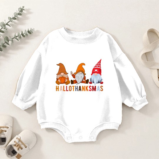HalloThanksMas Baby Romper Sweatshirts