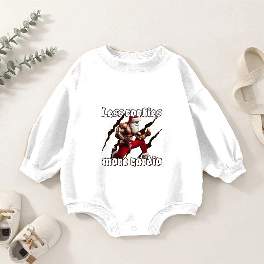 Muscle Santa Baby Romper Sweatshirts – Christmas Workout Apparel