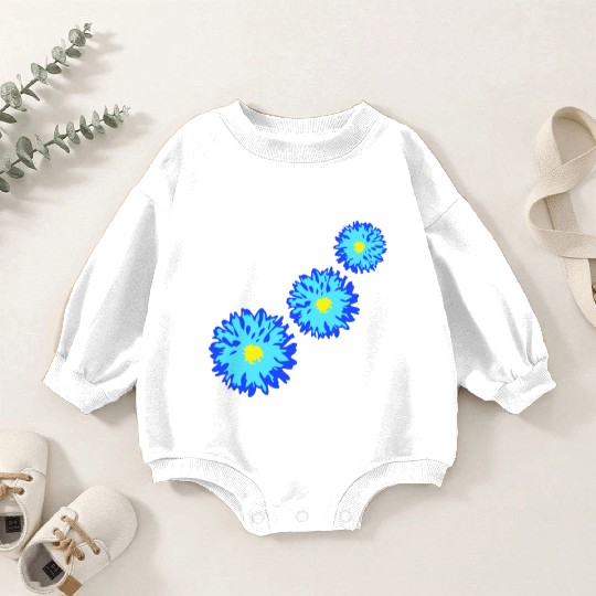 Many Pretty Daisy Flowers Decorative Nature Design Baby Romper Sweatshirts