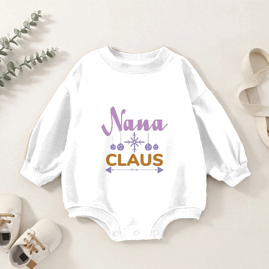 Nana Claus Baby Romper Sweatshirts
