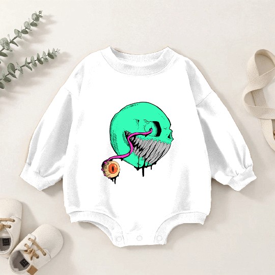 Cringe Zombie Pac Man Baby Romper Sweatshirts