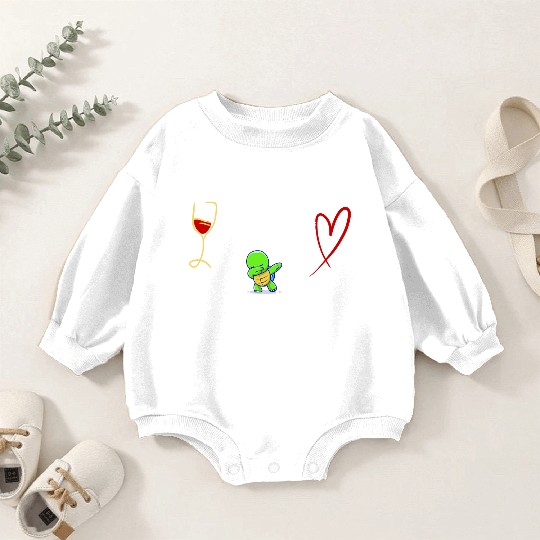 WTF Wine Turtle Family Baby Romper Sweatshirts