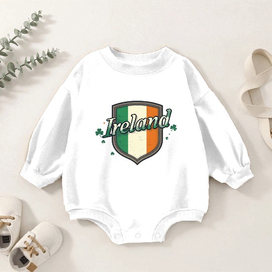 Ireland Flag Baby Romper Sweatshirts