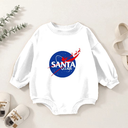 Santa claus funny parody nasa Baby Romper Sweatshirts