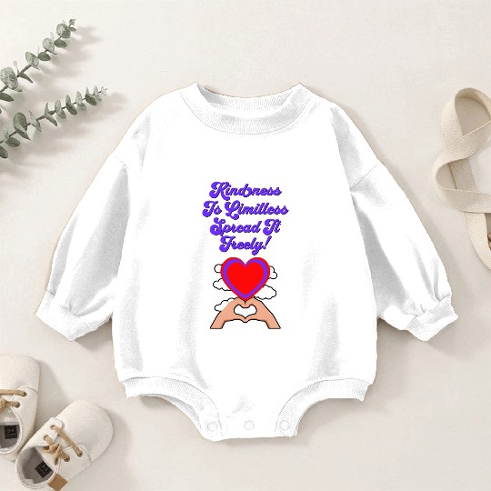 Kindness Is Limitless, Spread It Freely! Baby Romper Sweatshirts