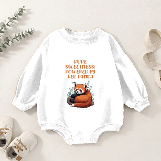 Pure Sweetness: Powered By Red Panda - Cute Animal Baby Romper Sweatshirts
