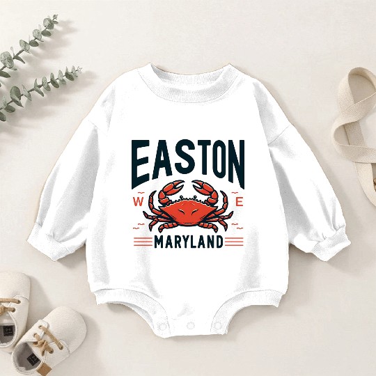 Easton Maryland Easton Md Sea Crab Baby Romper Sweatshirts