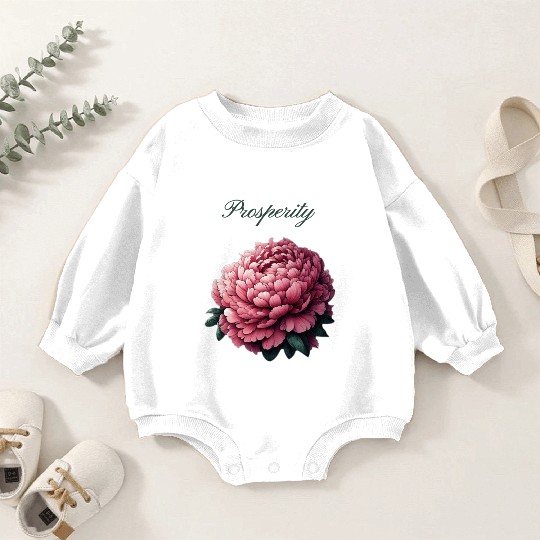Peony of Prosperity: A Symbol of Wealth Baby Romper Sweatshirts