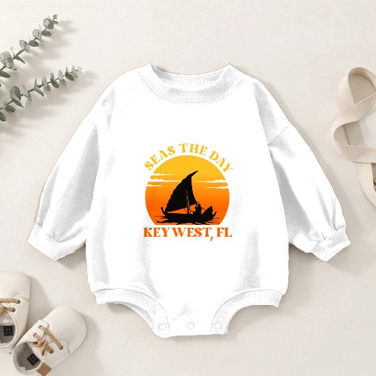 Sunshine-State Florida SEAS DAY KEY-WEST, FL Baby Romper Sweatshirts