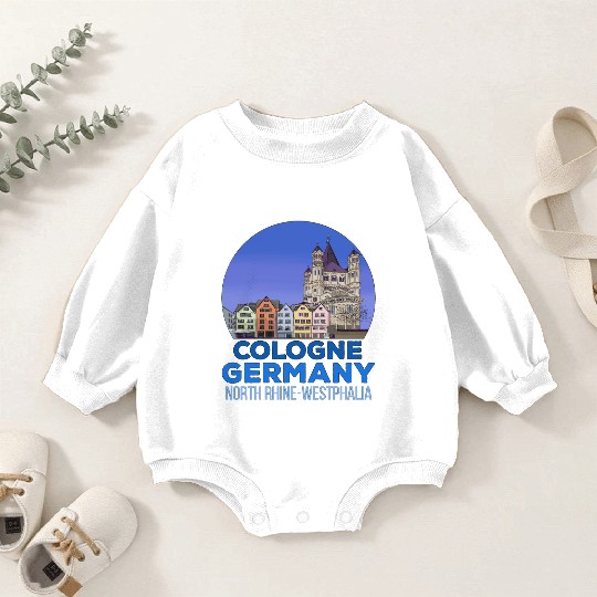 Great Saint Martin Church Cologne Germany Baby Romper Sweatshirts