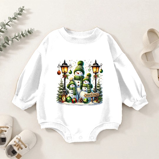Snowman Christmas, Merry Christmas Baby Romper Sweatshirts