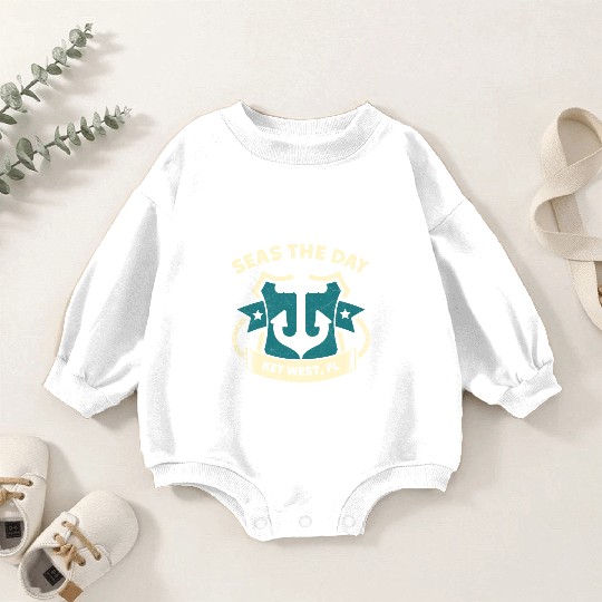 Key-West SEAS A DAY KEY-WEST SEAS Yachting Baby Romper Sweatshirts