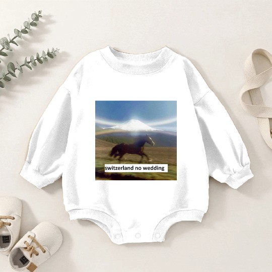 horse switzerland no wedding Baby Romper Sweatshirts