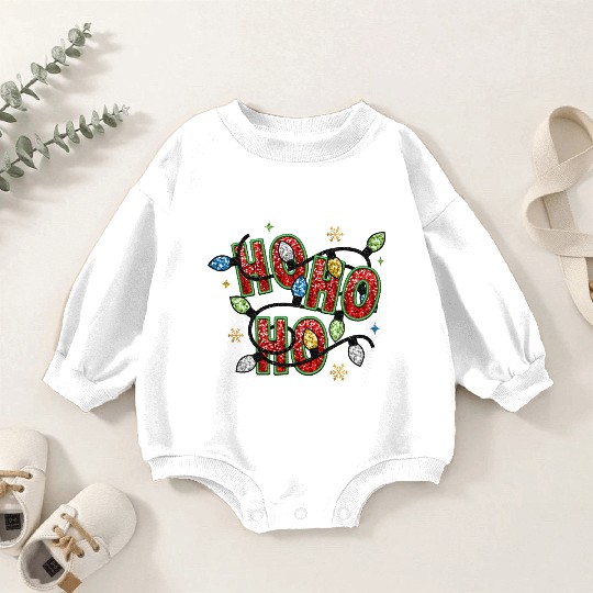 Ho Ho Ho Christmas, Merry Christmas Baby Romper Sweatshirts
