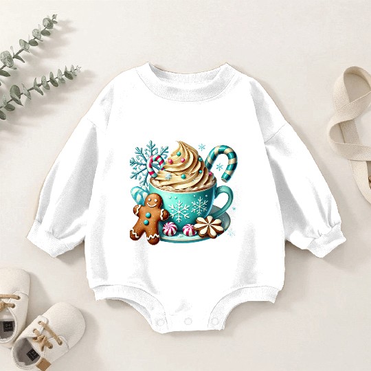 Christmas ice cream, Coquette Chistmas Baby Romper Sweatshirts