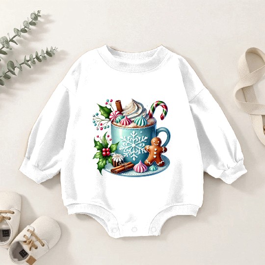 Christmas ice cream, Coquette Chistmas Baby Romper Sweatshirts