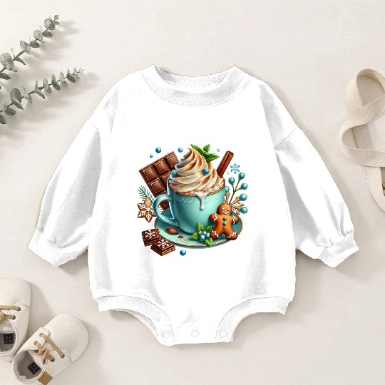 Christmas ice cream, Coquette Chistmas Baby Romper Sweatshirts