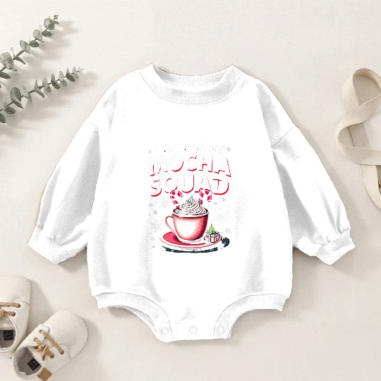 Peppermint Mocha Squad Baby Romper Sweatshirts