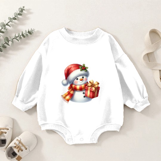 Snowman Christmas, Cute Christmas, Christmas Baby Romper Sweatshirts