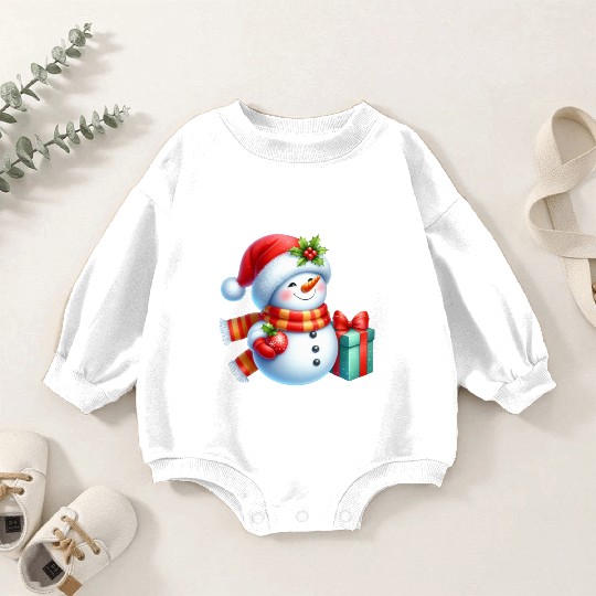 Snowman Christmas, Cute Christmas, Christmas Baby Romper Sweatshirts