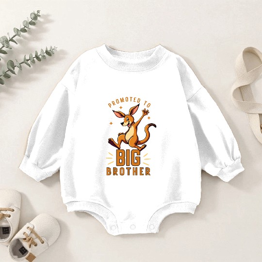 Promoted to Big Brother - Funny Kangaroo Australia Baby Romper Sweatshirts