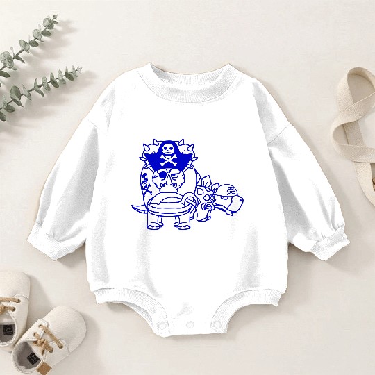 Triceratops Stegosaurus 2 Dinosaur Pirates Dinos Baby Romper Sweatshirts