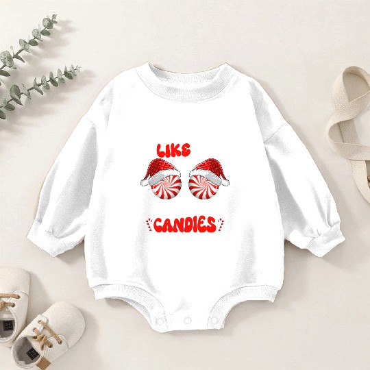 I Like Her Peppermint Candies Couples Christmas Baby Romper Sweatshirts