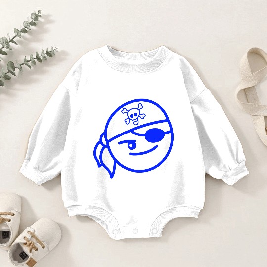 Funny Pirate Face Head Cute Headscarf Cap Toddler Baby Romper Sweatshirts