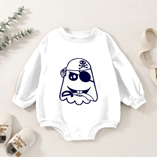 Funny Pirate Ghost Evil Cool Halloween Eye Patch Baby Romper Sweatshirts