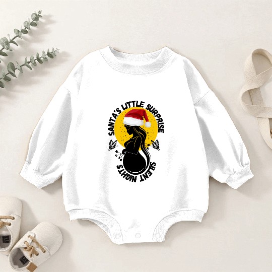 Christmas Pregnancy Santa's little surprise Baby Romper Sweatshirts