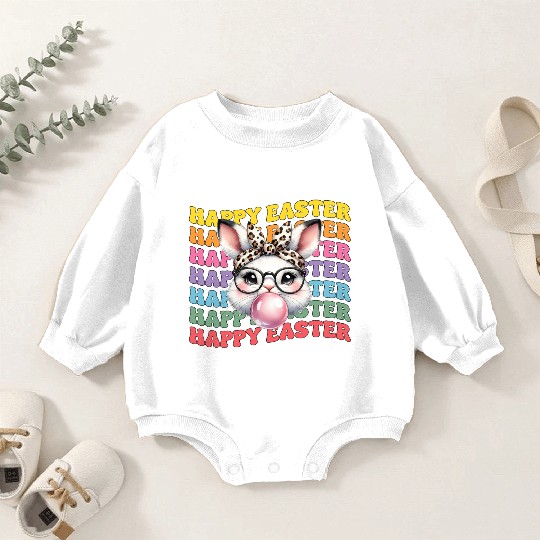 Happy Easter Bunny, Easter Day Baby Romper Sweatshirts