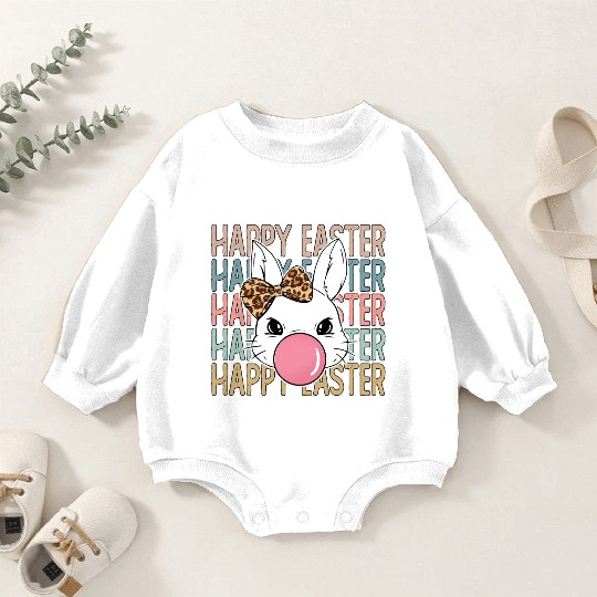 Happy Easter Bunny, Easter Day Baby Romper Sweatshirts