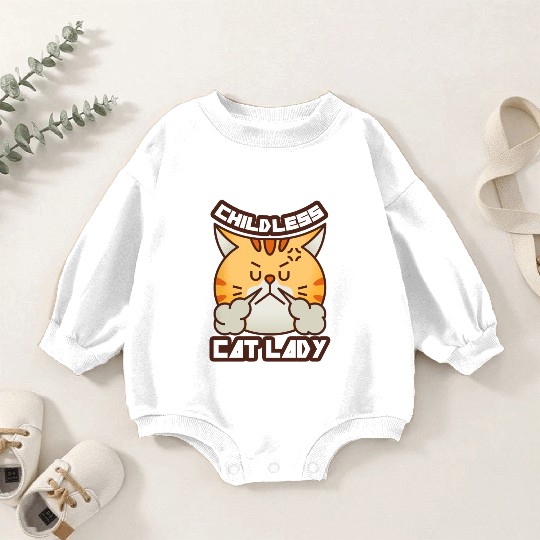 childless cat lady Baby Romper Sweatshirts